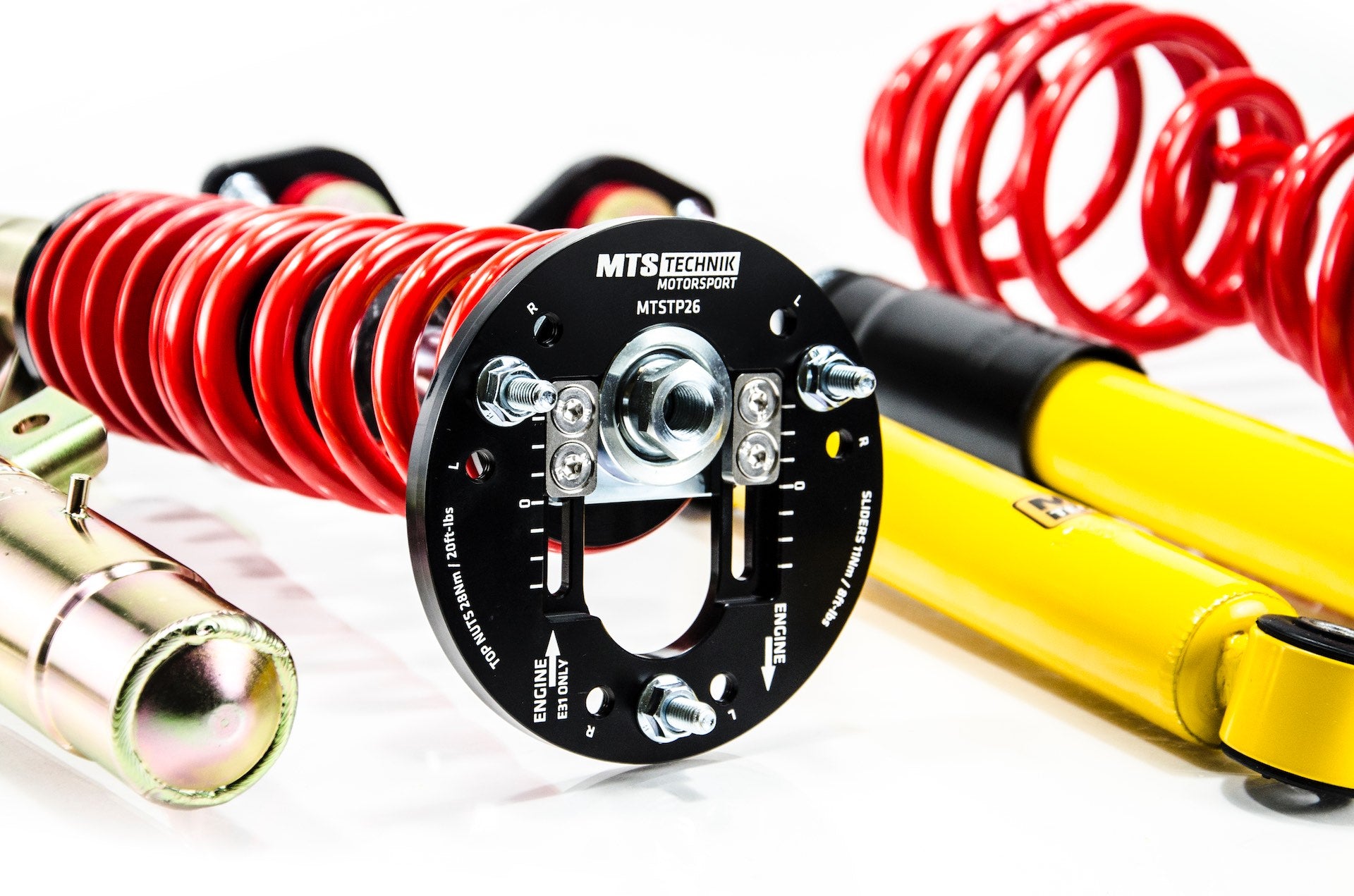 Comfort Coilover Kit w/ Camber Adjust Top Mounts (Gold) for BMW 3 Convertible (E46)