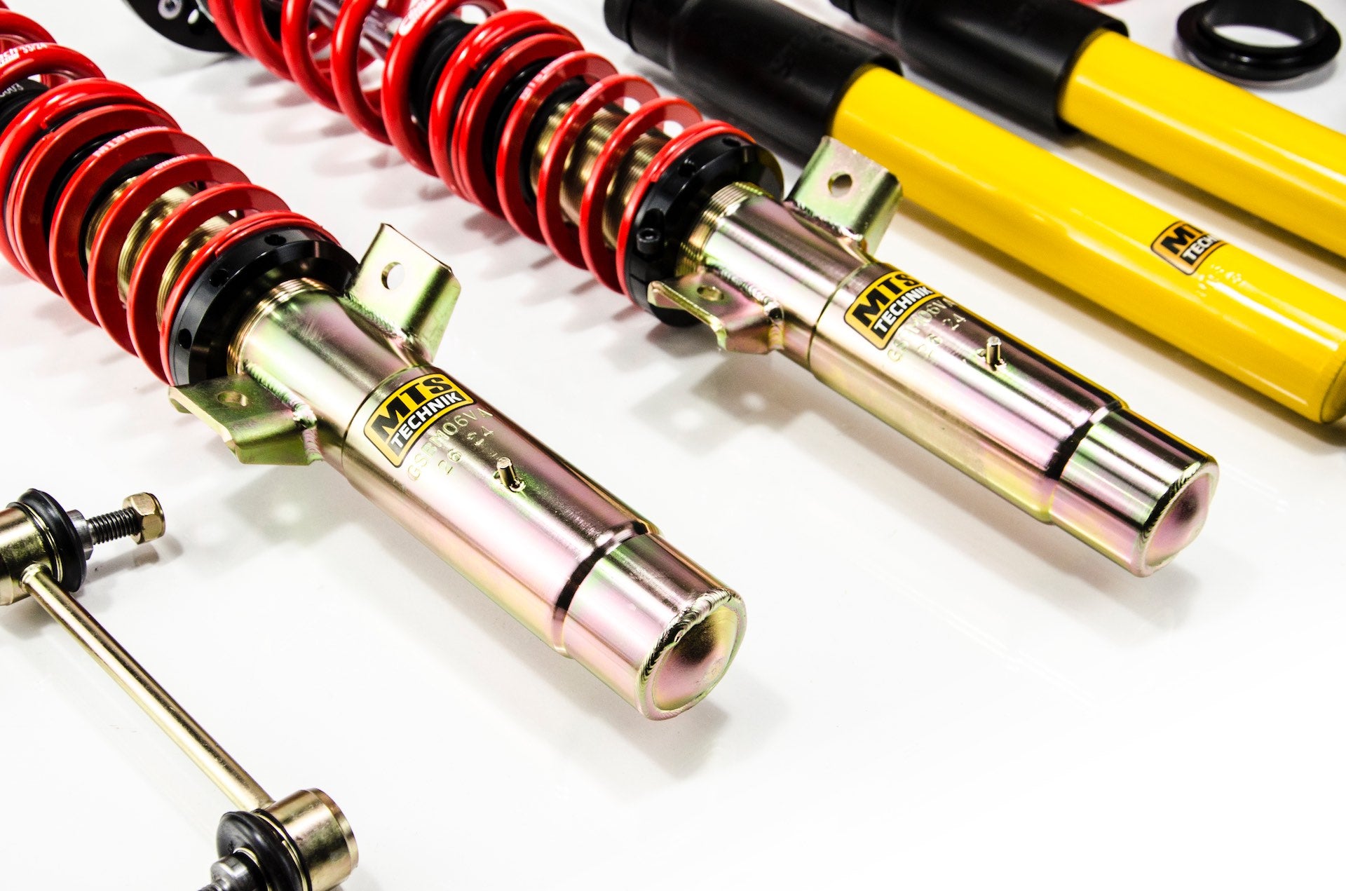 Comfort Coilover Kit w/ Camber Adjust Top Mounts (Gold) for BMW 3 Convertible (E46)