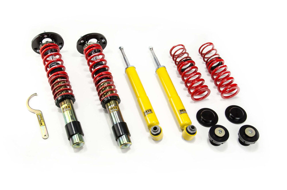 MTSGWBM109 Street Coilover Kit w/ Camber Adjust Top Mounts (Gold) for BMW 5 Touring (E39)