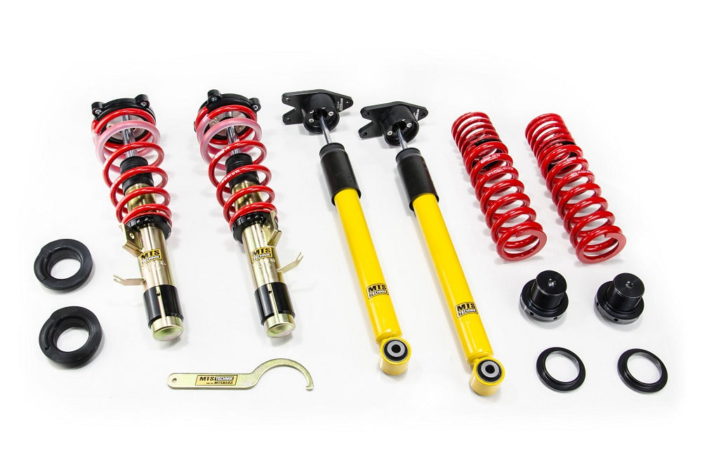 MTSGWBM128 Street Coilover Kit w/ Camber Adjust Top Mounts (Gold) for Toyota SUPRA (DB)