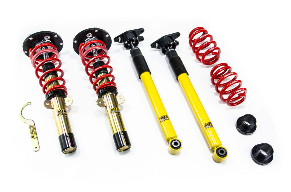 MTSGWBM130 Street Coilover Kit w/ Camber Adjust Top Mounts (Gold) for BMW 1 (F40)