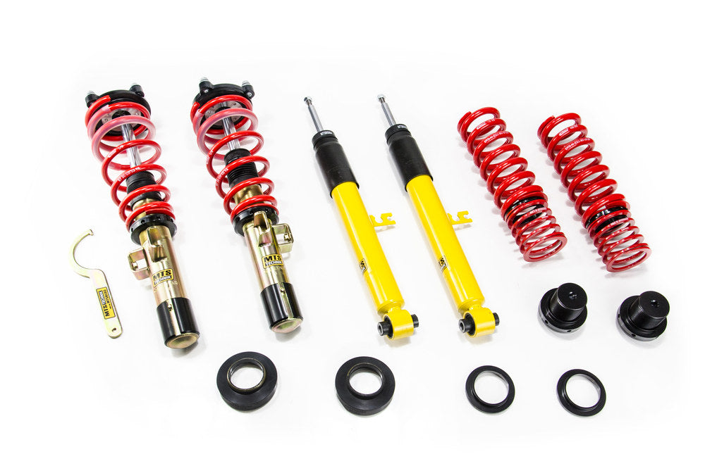 MTSGWBM138 Street Coilover Kit w/ Camber Adjust Top Mounts (Gold) for BMW 3 Touring (G21/G81) - 320 d Mild-Hybrid xDrive / 330 d Mild-Hybrid xDrive / 330 d xDrive / M 340 d Mild-Hybrid xDrive / M 340 i Mild-Hybrid xDrive / M 340 i xDrive
