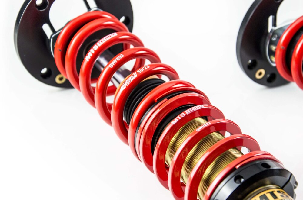 MTSGWBM93 Street Coilover Kit w/ Camber Adjust Top Mounts (Gold) for BMW 2.5-3.2 Coupe (E9)