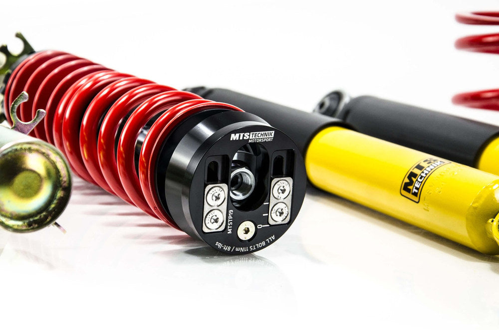 MTSGWVW88 Street Coilover Kit w/ Camber Adjust Top Mounts (Gold) for Volkswagen GOLF IV (1J1)