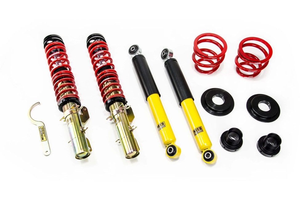 MTSGWVW88 Street Coilover Kit w/ Camber Adjust Top Mounts (Gold) for Volkswagen GOLF IV (1J1)