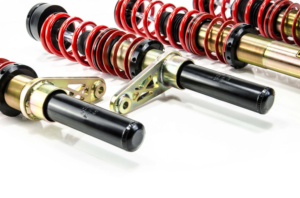MTSGWVW89 Street Coilover Kit w/ Camber Adjust Top Mounts (Gold) for Volkswagen POLO II (86C/80)