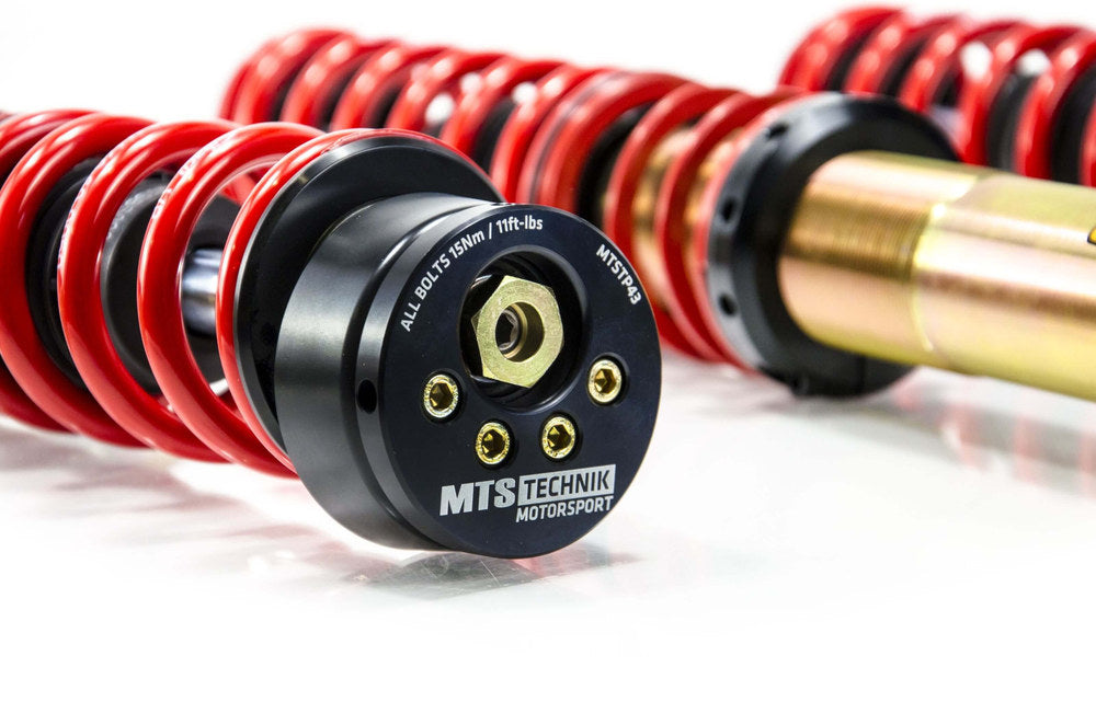 MTSGWVW89 Street Coilover Kit w/ Camber Adjust Top Mounts (Gold) for Volkswagen POLO II (86C/80)