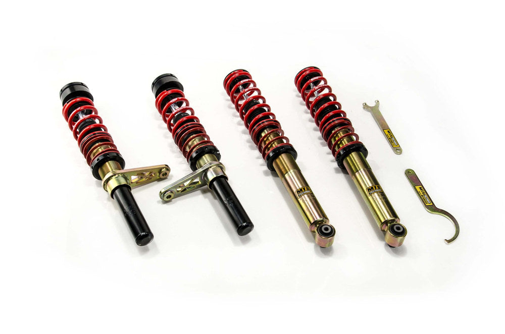 MTSGWVW89 Street Coilover Kit w/ Camber Adjust Top Mounts (Gold) for Volkswagen POLO II (86C/80)