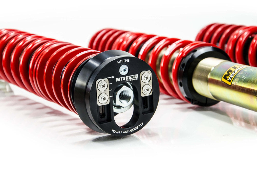 MTSGWVW90-C Comfort Coilover Kit w/ Camber Adjust Top Mounts (Gold) for Volkswagen POLO III (6N1)