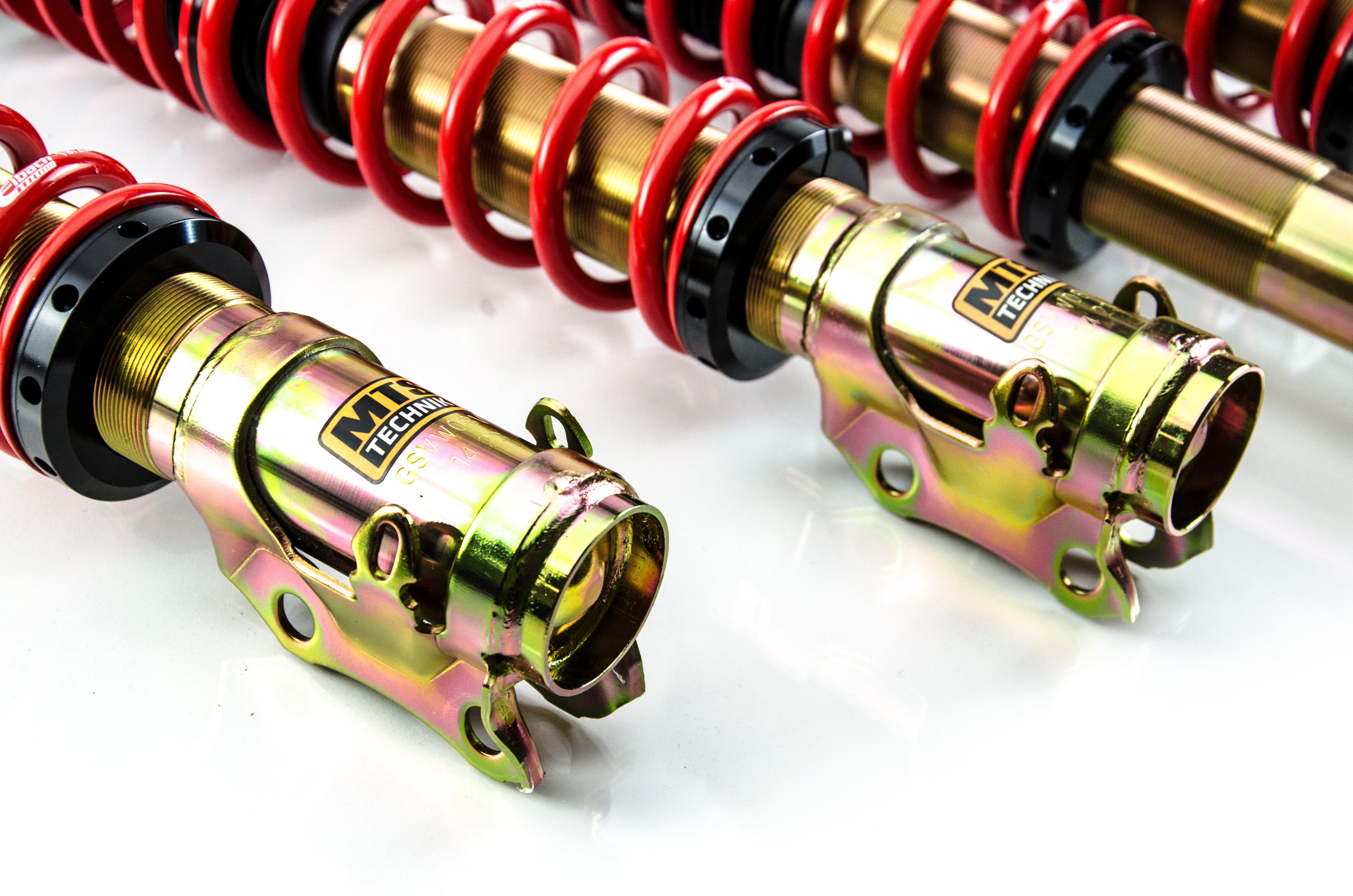 Street Coilover Kit w/ Camber Adjust Top Mounts (Gold) for Volkswagen POLO Mk3 (6N1)