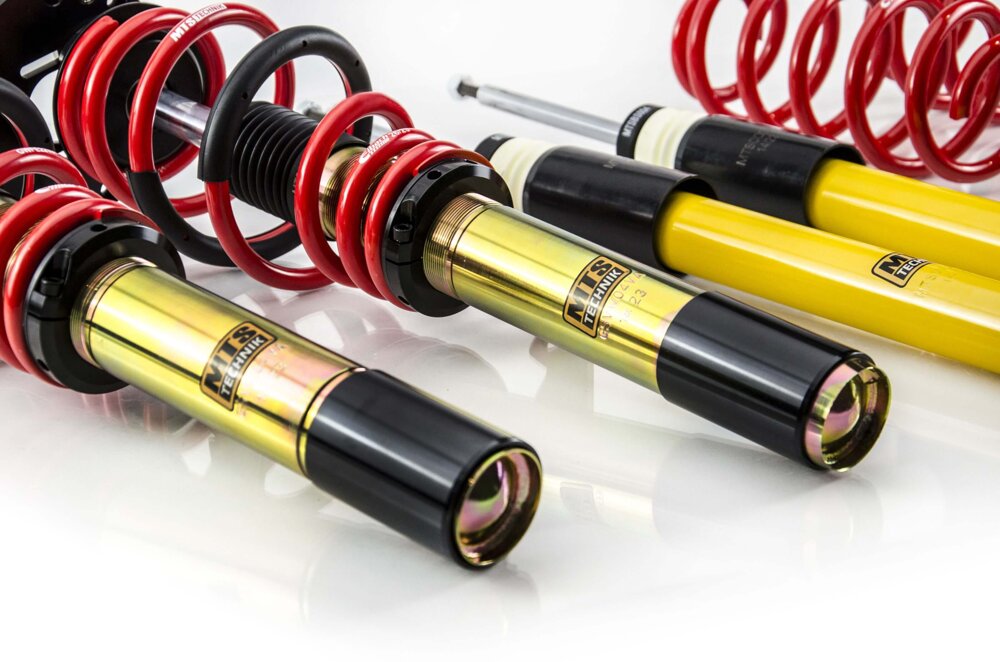 MTSGWVW92 Street Coilover Kit w/ Camber Adjust Top Mounts (Gold) for Skoda OCTAVIA II (1Z)