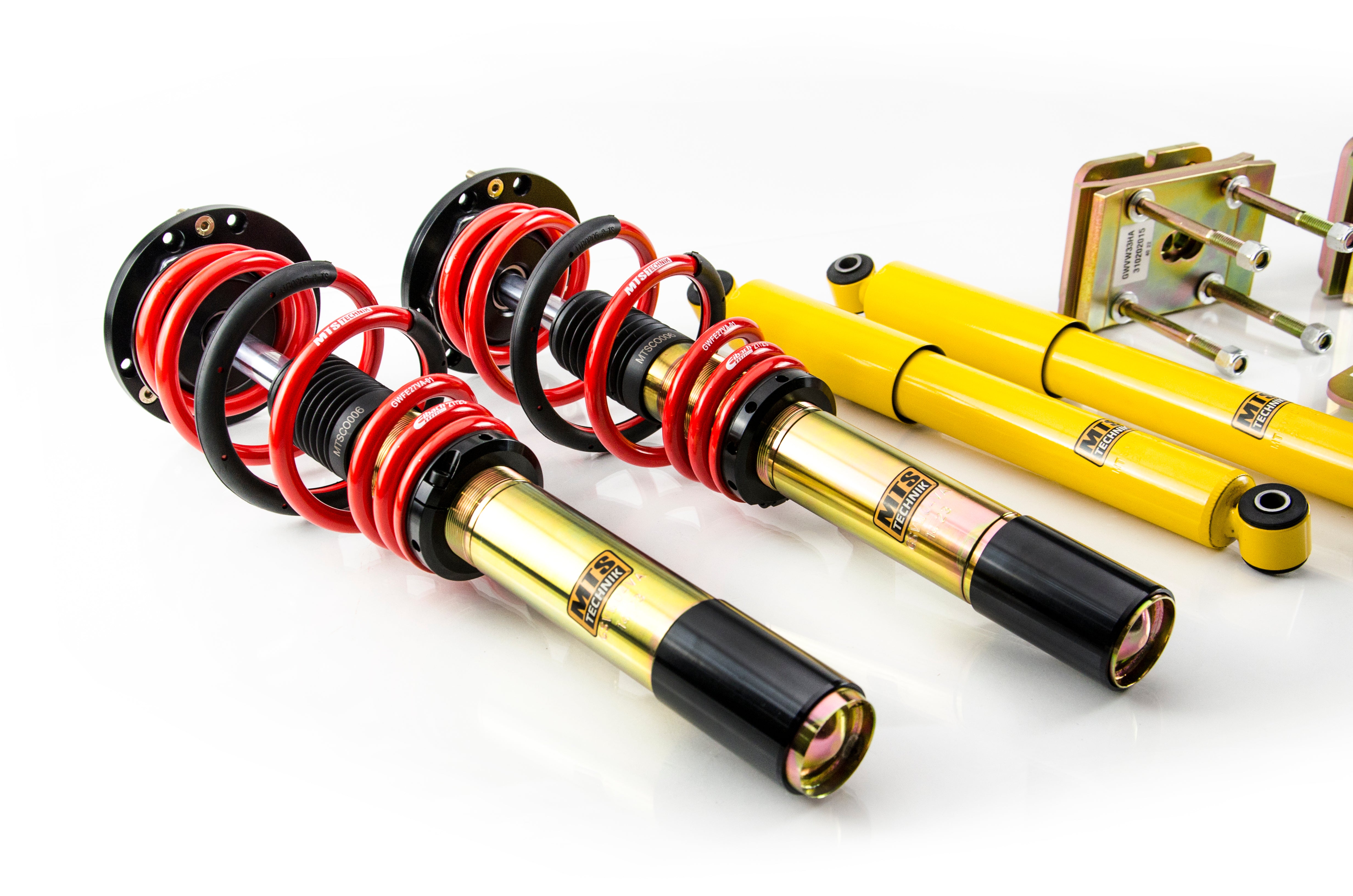 Street Coilover Kit w/ Camber Adjust Top Mounts (Gold) for Volkswagen CADDY Mk4 Box Body/MPV (SAA/SAH)