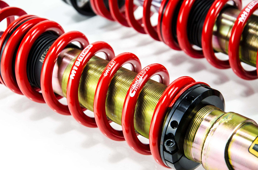 MTSGWVW95 Street Coilover Kit w/ Camber Adjust Top Mounts (Gold) for Volkswagen GOLF II (19E/1G1)