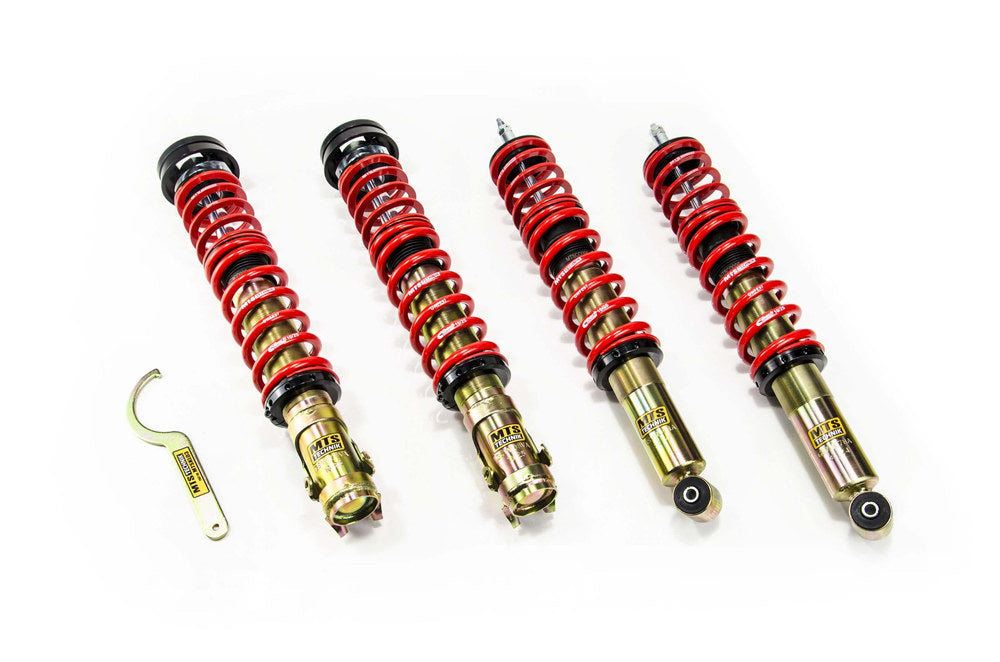 MTSGWVW95 Street Coilover Kit w/ Camber Adjust Top Mounts (Gold) for Volkswagen JETTA II (19E/1G2)
