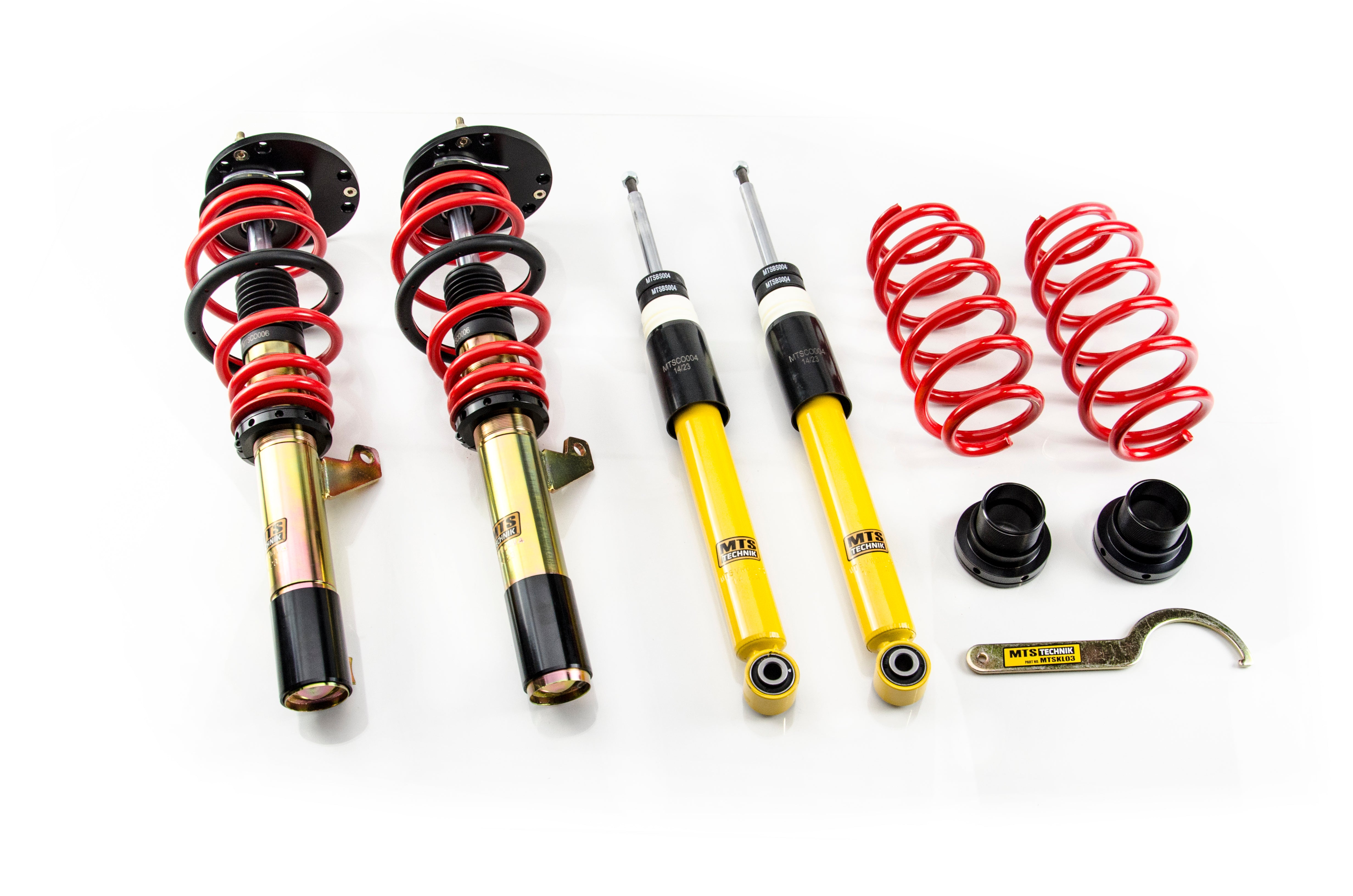 Street Coilover Kit w/ Camber Adjust Top Mounts (Gold) for Skoda SUPERB Mk2 (3T)