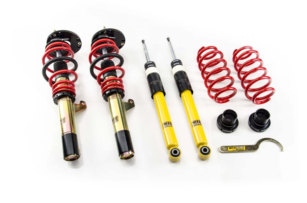 MTSGWVW96 Street Coilover Kit w/ Camber Adjust Top Mounts (Gold) for Skoda SUPERB II (3T)