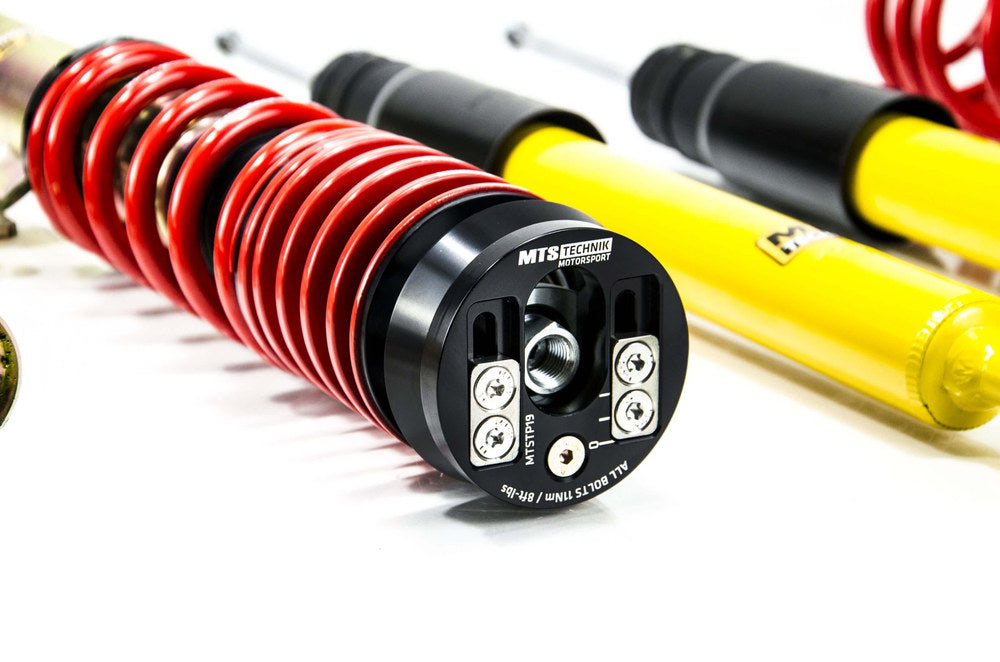 MTSGWVW97-C Comfort Coilover Kit w/ Camber Adjust Top Mounts (Gold) for Skoda FABIA III (NJ)
