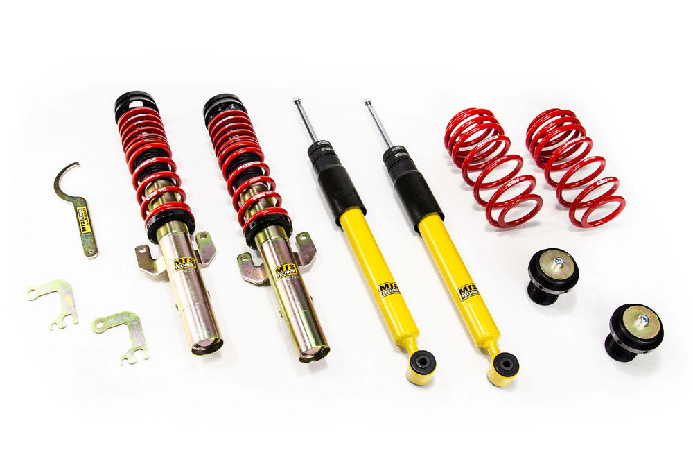MTSGWVW97-C Comfort Coilover Kit w/ Camber Adjust Top Mounts (Gold) for Skoda FABIA III (NJ)