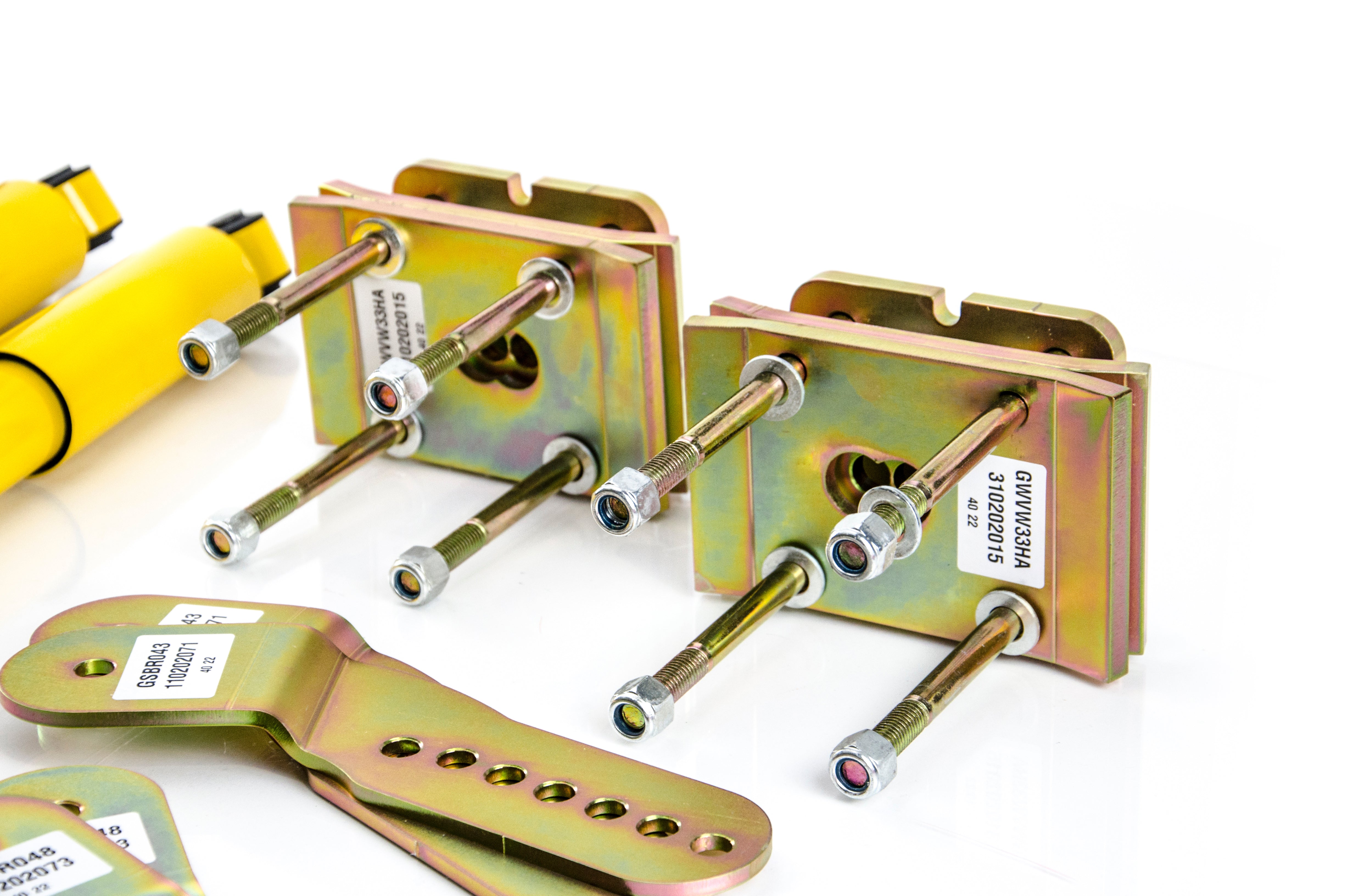 Street Coilover Kit w/ Camber Adjust Top Mounts (Gold) for Volkswagen CADDY Mk3 MPV (2K/2C)