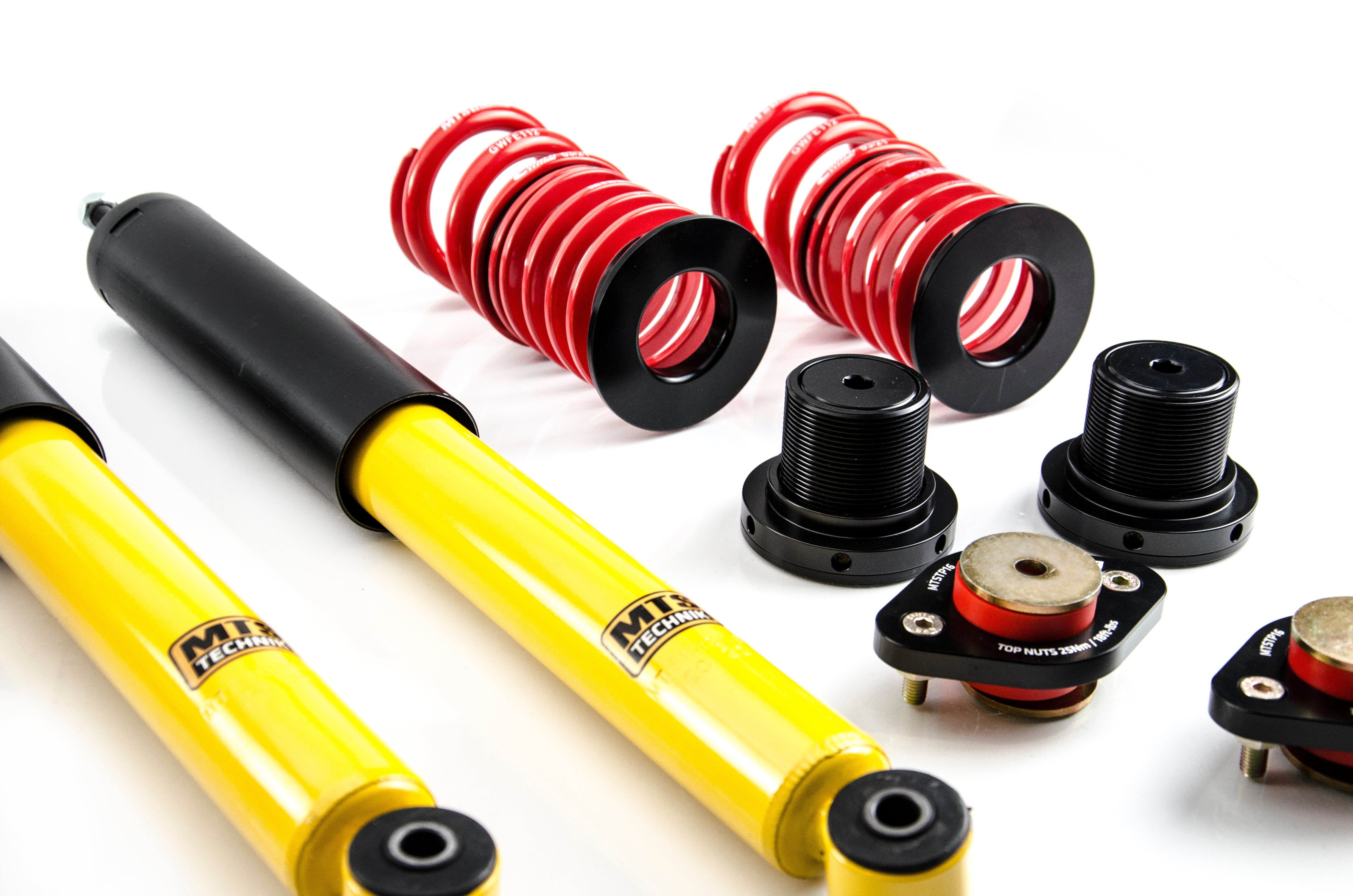 Street Coilover Kit w/ Camber Adjust Top Mounts (Gold) - Weld-In for BMW 3 Convertible (E30)