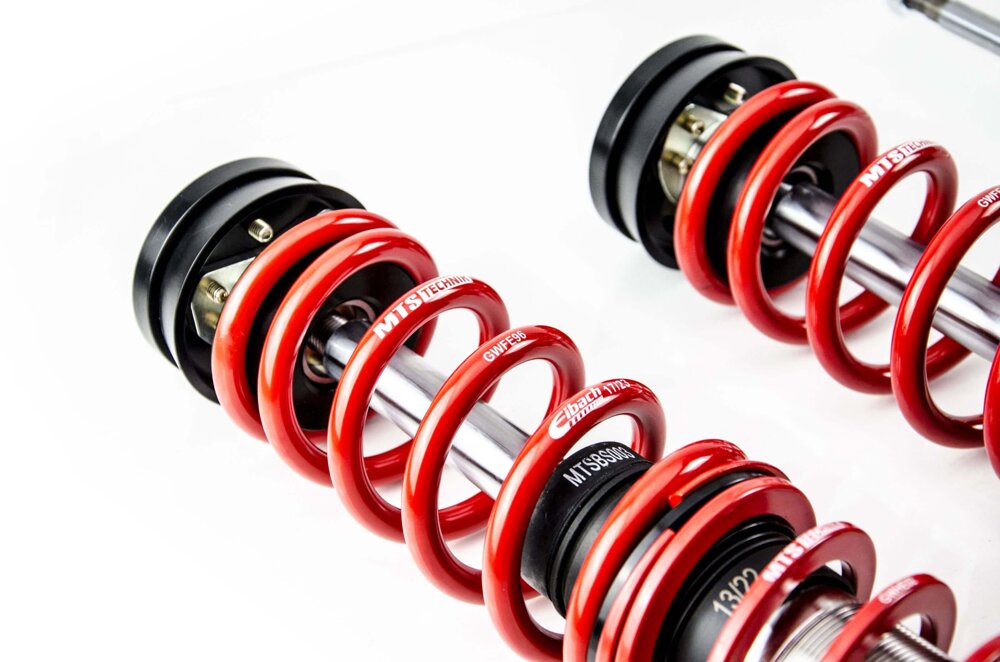 XMTSGWVW87 Street Coilover Kit w/ Camber Adjust Top Mounts (Inox) for Volkswagen GOLF IV (1J1)