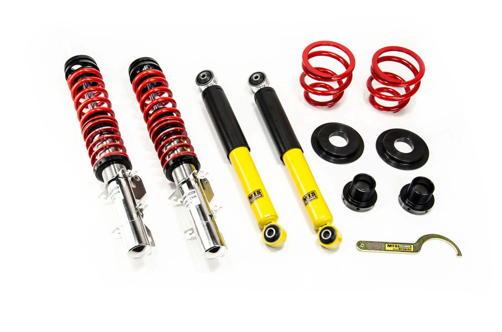 XMTSGWVW88 Street Coilover Kit w/ Camber Adjust Top Mounts (Inox) for Volkswagen GOLF IV (1J1)