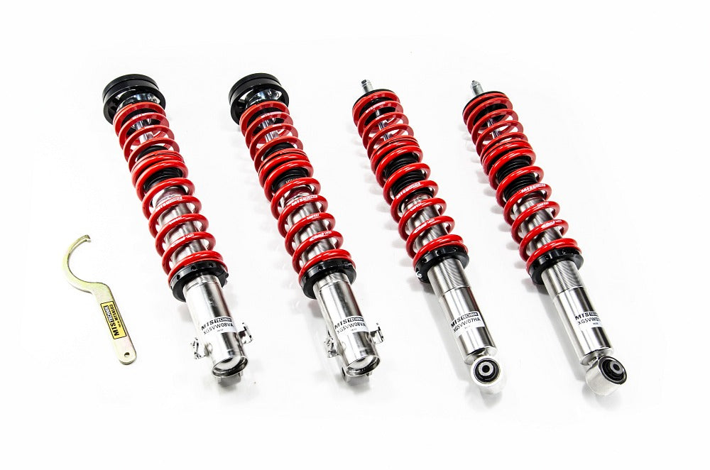 XMTSGWVW90-S Stance Coilover Kit w/ Camber Adjust Top Mounts (Inox) for Volkswagen POLO III (6N1)