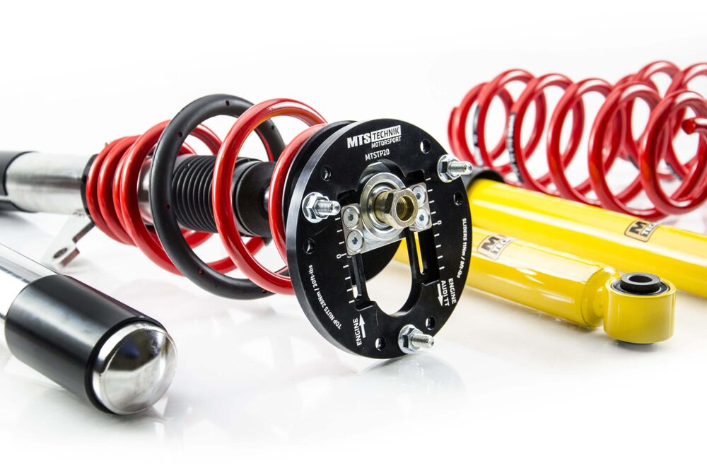 XMTSGWVW91 Street Coilover Kit w/ Camber Adjust Top Mounts (Inox) for Volkswagen JETTA IV (16/AV)