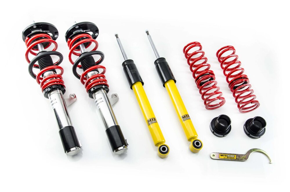 XMTSGWVW92-S Stance Coilover Kit w/ Camber Adjust Top Mounts (Inox) for Volkswagen GOLF V (1K1)