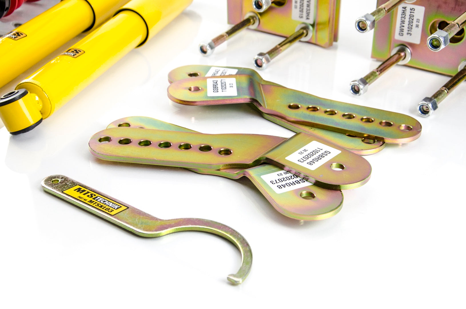 Street Coilover Kit w/ Camber Adjust Top Mounts (Gold) for Volkswagen CADDY Mk4 MPV (SAB/SAJ)