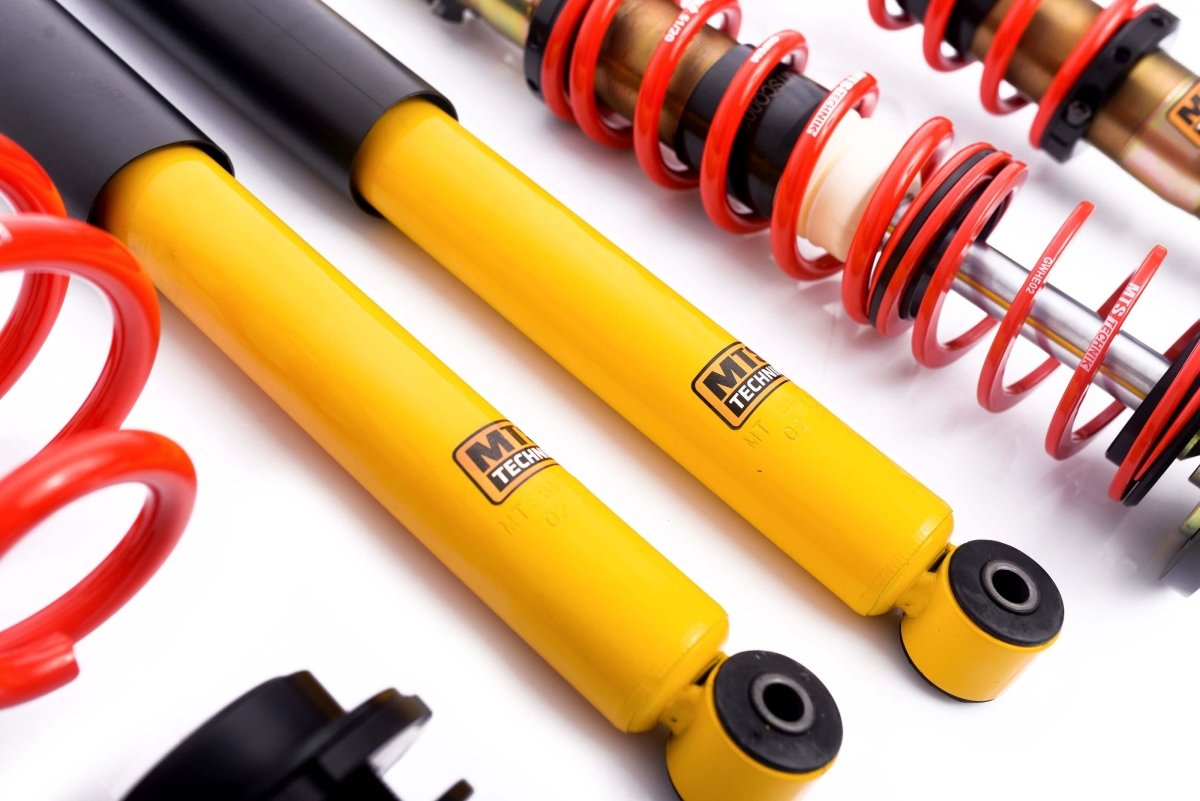 Comfort Coilover Kit w/ Camber Adjust Top Mounts (Gold) - Weld - In for BMW 3 (E30) - MTS Technik UK - mtsgwbm11-c-bmw-3-e30