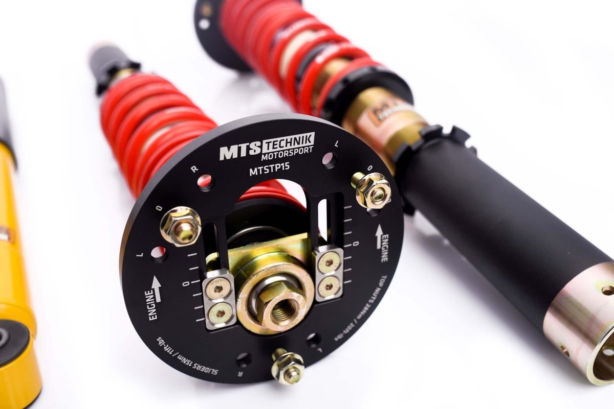 Comfort Coilover Kit w/ Camber Adjust Top Mounts (Gold) - Weld - In for BMW 3 (E30) - MTS Technik UK - mtsgwbm15-c-bmw-3-e30