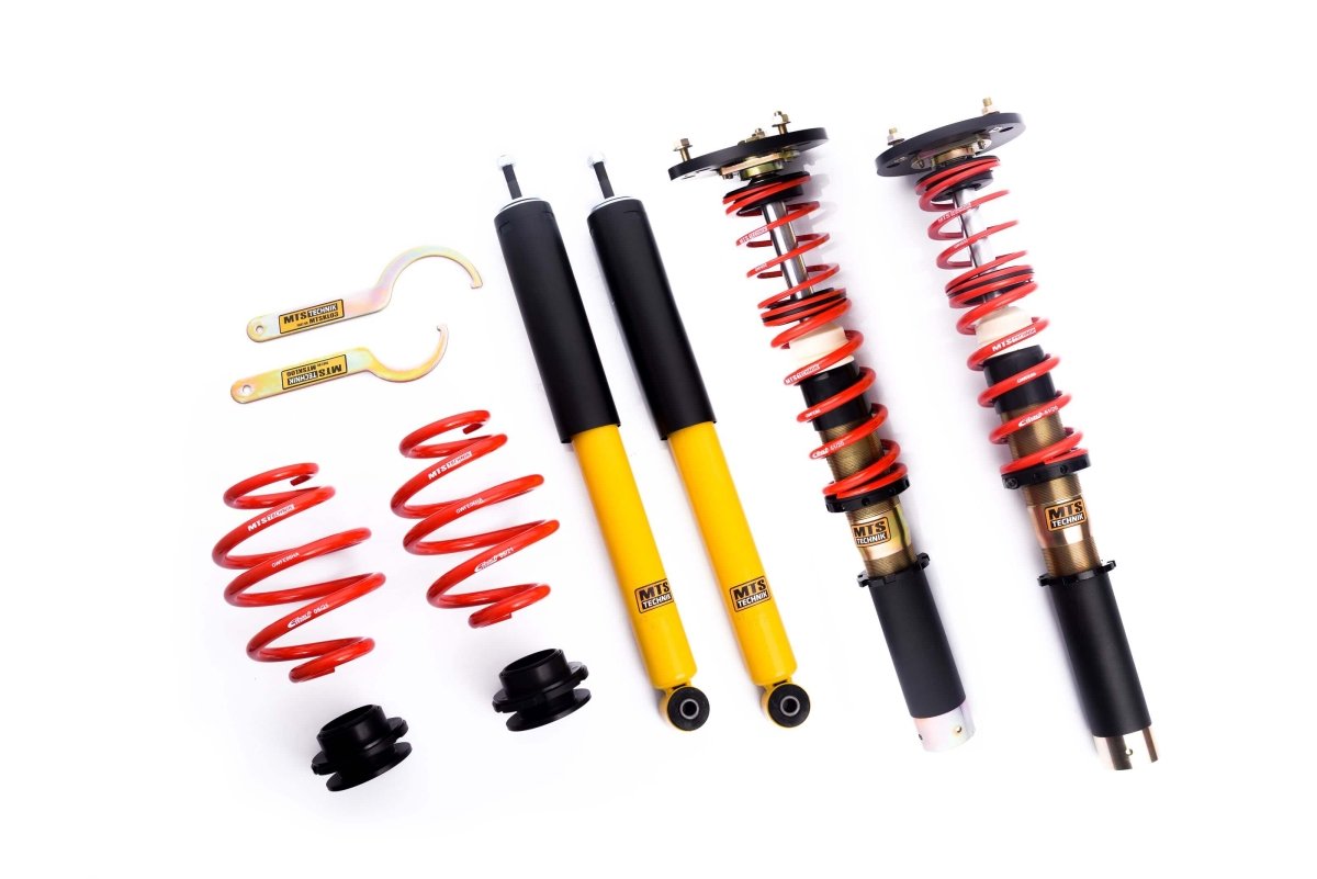 Comfort Coilover Kit w/ Camber Adjust Top Mounts (Gold) - Weld - In for BMW 3 Touring (E30) - MTS Technik UK - mtsgwbm15-c-bmw-3-touring-e30