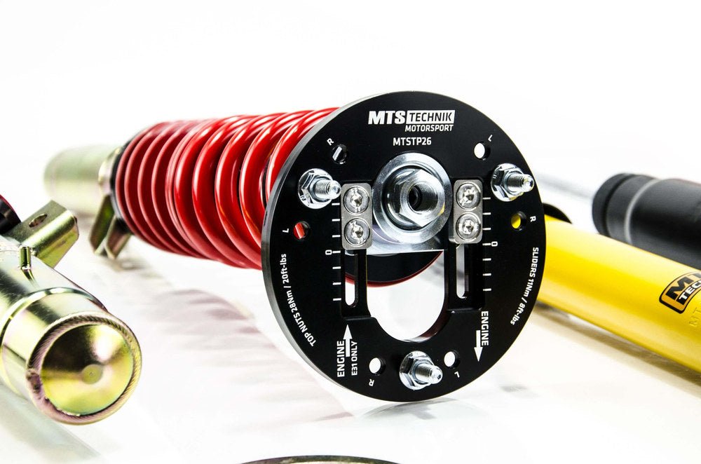 MTSGWBM118-C Comfort Coilover Kit w/ Camber Adjust Top Mounts (Gold) for BMW 3 Compact (E46) - MTS Technik UK - mtsgwbm118-c-bmw-3-compact-e46