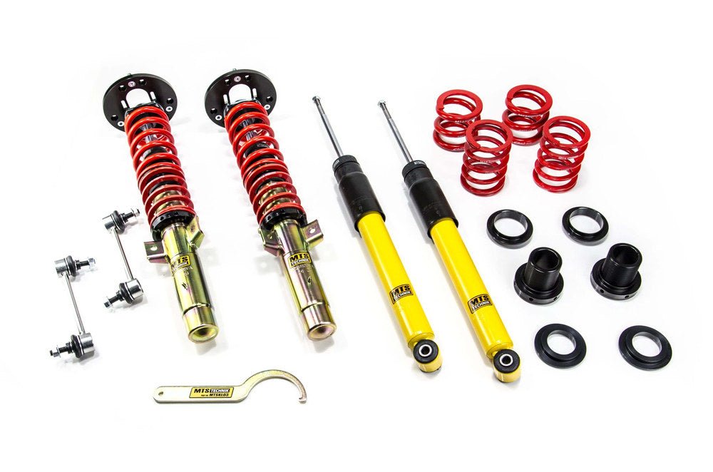 MTSGWBM118-S Stance Coilover Kit w/ Camber Adjust Top Mounts (Gold) for BMW 3 (E46) - MTS Technik UK - mtsgwbm118-s-bmw-3-e46