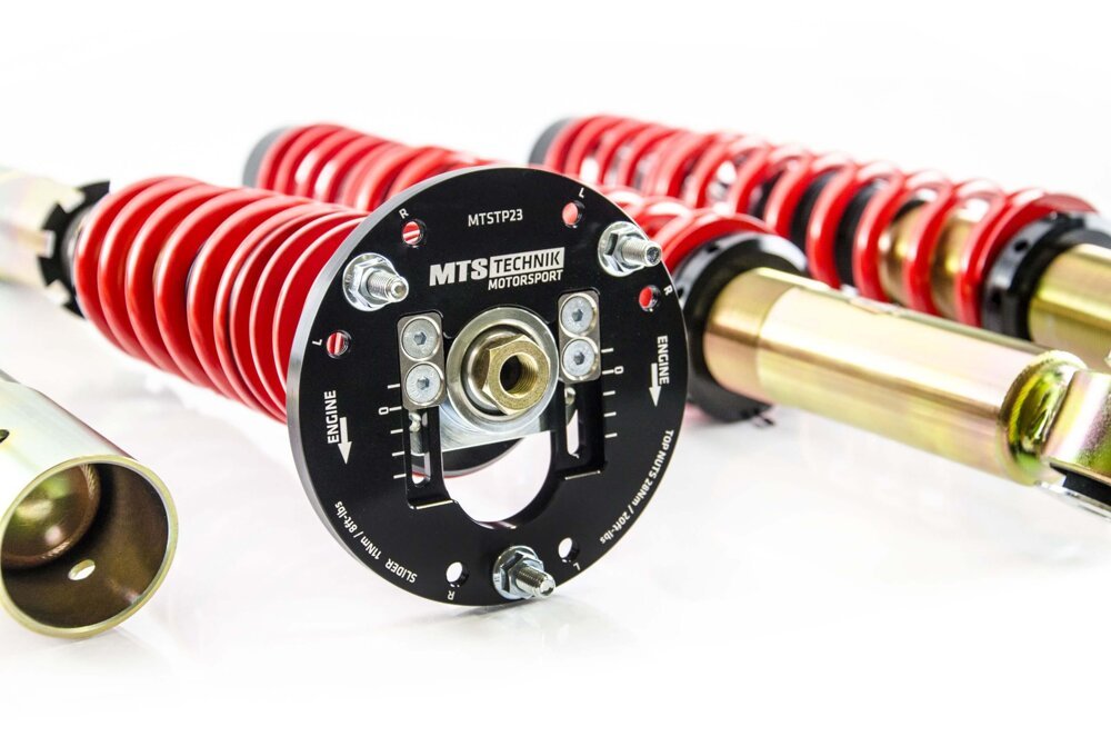 MTSGWBM29 Street Coilover Kit w/ Camber Adjust Top Mounts (Gold) for BMW 7 (E23) - MTS Technik UK - mtsgwbm29-bmw-7-e23