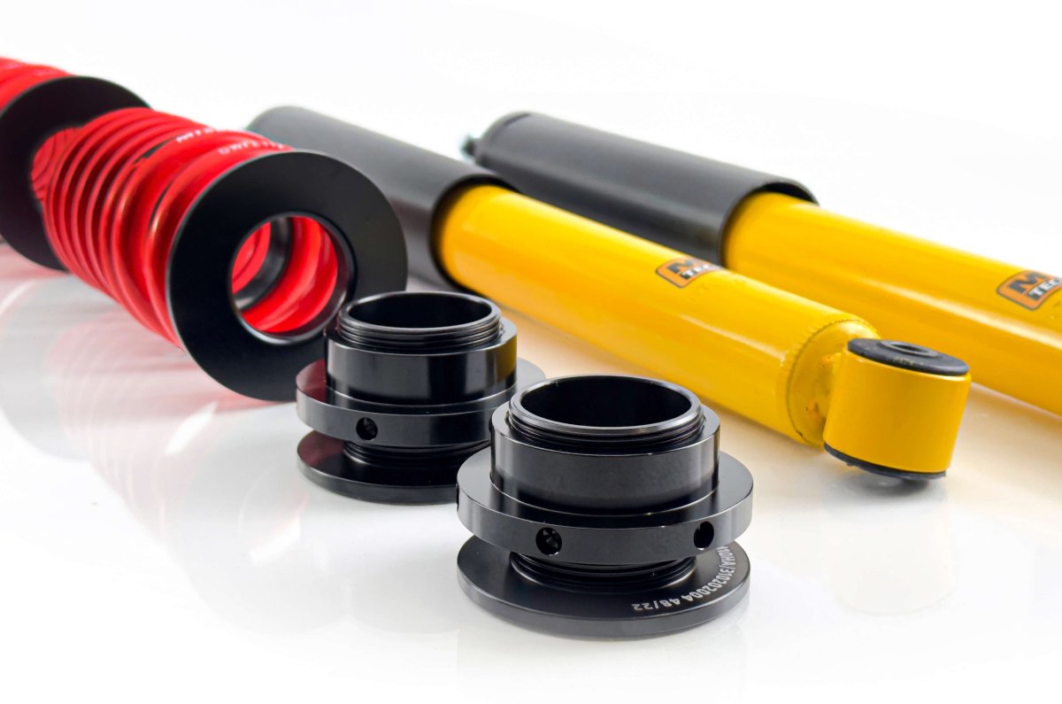 Stance Coilover Kit w/ Camber Adjust Top Mounts (Gold) - Weld - In for BMW 3 (E30) - MTS Technik UK - mtsgwbm82-s-bmw-3-e30