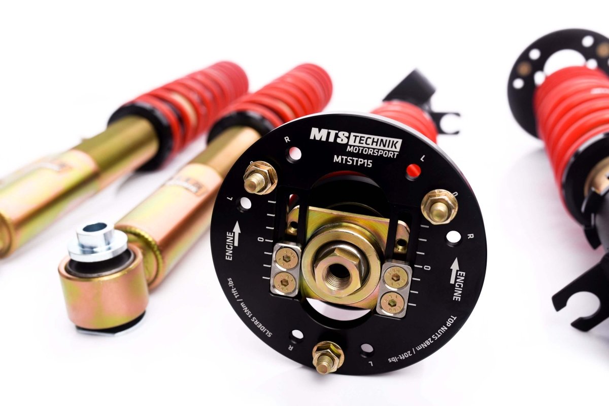 Stance Coilover Kit w/ Camber Adjust Top Mounts (Gold) - Weld - In for BMW 5 (E28) - MTS Technik UK - mtsgwbm19-s-bmw-5-e28