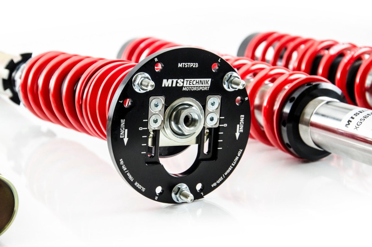 Stance Coilover Kit w/ Camber Adjust Top Mounts (Gold) - Weld - In for BMW 7 (E23) - MTS Technik UK - mtsgwbm29-s-bmw-7-e23