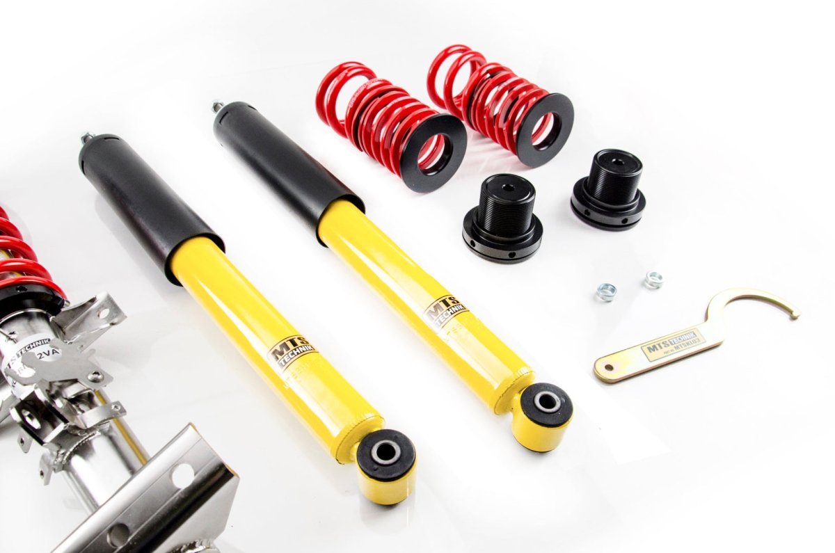 Stance Coilover Kit w/ Camber Adjust Top Mounts (Inox) for BMW 3 Compact (E36) - MTS Technik UK - xmtsgwbm117-s-bmw-3-compact-e36