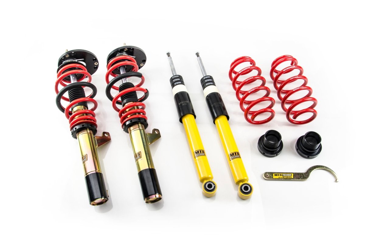Street Coilover Kit w/ Camber Adjust Top Mounts (Gold) for Audi Q3 (8U) - MTS Technik UK - mtsgwvw104-audi-q3-8u