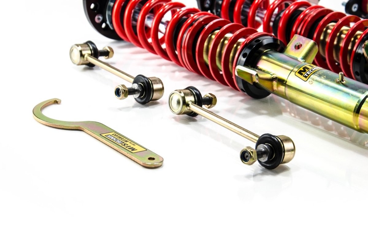 Street Coilover Kit w/ Camber Adjust Top Mounts (Gold) for BMW 3 Convertible (E46) - MTS Technik UK - mtsgwbm100-bmw-3-convertible-e46