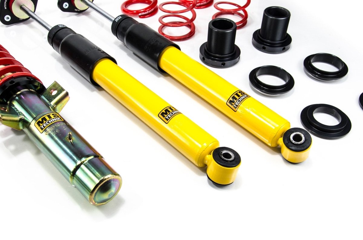 Street Coilover Kit w/ Camber Adjust Top Mounts (Gold) for BMW 3 (E46) - MTS Technik UK - mtsgwbm100-bmw-3-e46