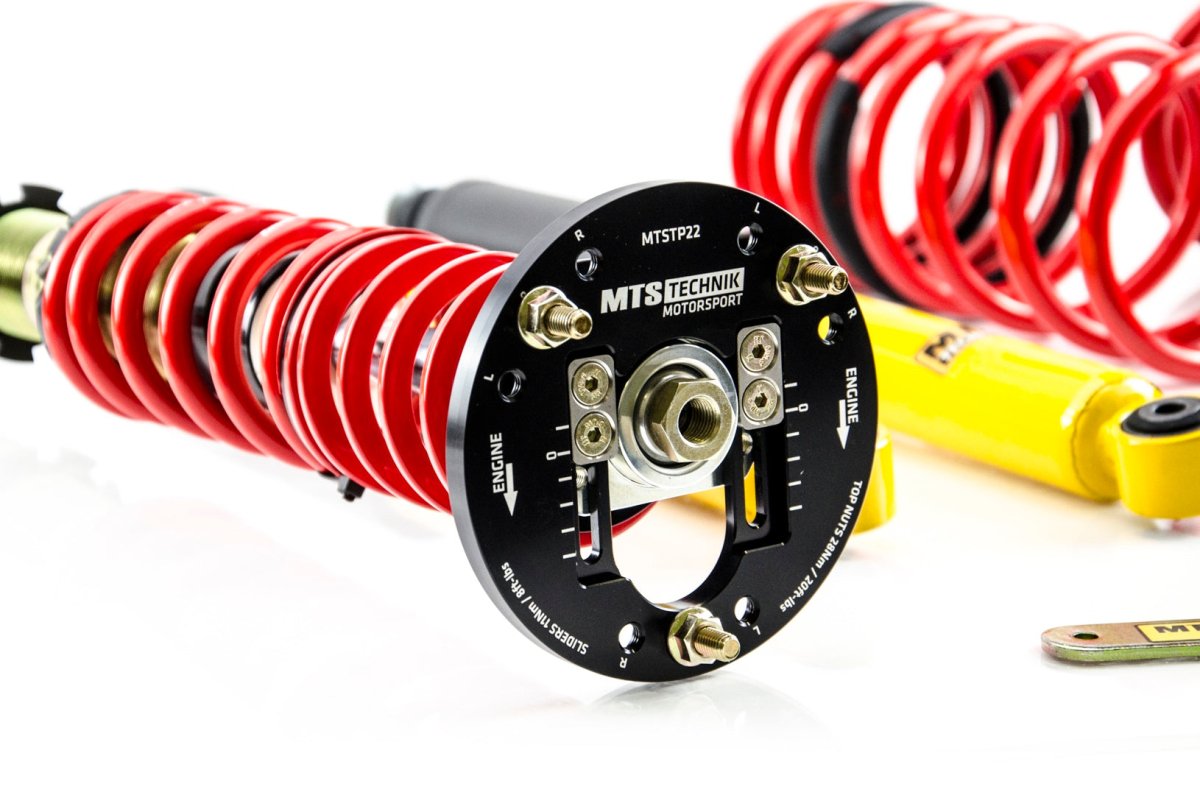 Street Coilover Kit w/ Camber Adjust Top Mounts (Gold) - Weld - In for BMW 1502 - 2002 Touring (E6) - MTS Technik UK - mtsgwbm94-bmw-1502-2002-touring-e6