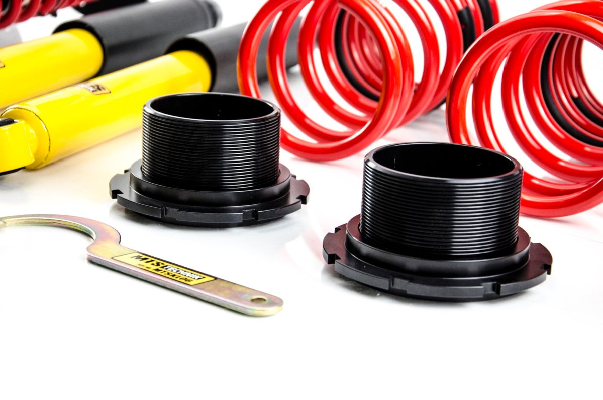 Street Coilover Kit w/ Camber Adjust Top Mounts (Gold) - Weld - In for BMW 1502 - 2002 Touring (E6) - MTS Technik UK - mtsgwbm94-bmw-1502-2002-touring-e6