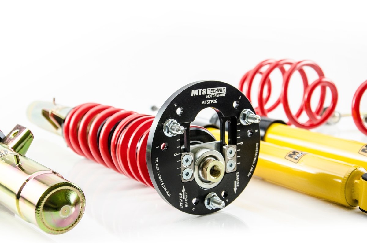 Street Coilover Kit w/ Camber Adjust Top Mounts (Gold) - Weld - In for BMW 3 Convertible (E30) - MTS Technik UK - mtsgwbm11-bmw-3-convertible-e30
