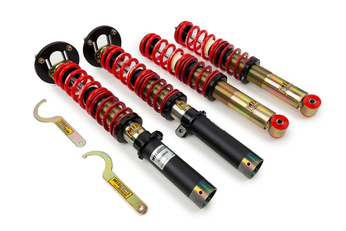 Street Coilover Kit w/ Camber Adjust Top Mounts (Gold) - Weld - In for BMW 3 (E21) - MTS Technik UK - mtsgwbm16-bmw-3-e21