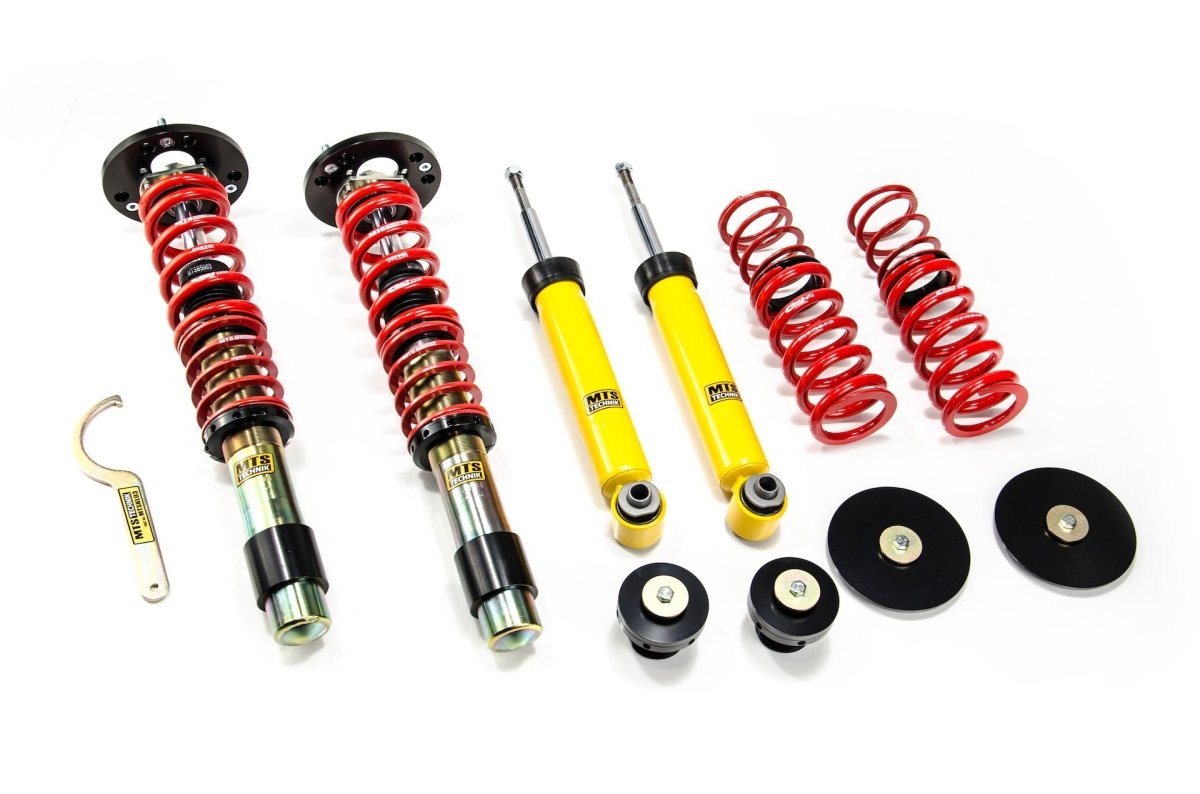 Street Coilover Kit w/ Camber Adjust Top Mounts (Gold) - Weld - In for BMW 3 (E30) - MTS Technik UK - mtsgwbm11-bmw-3-e30