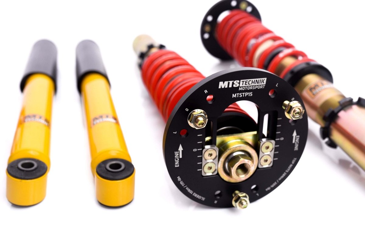 Street Coilover Kit w/ Camber Adjust Top Mounts (Gold) - Weld - In for BMW 3 (E30) - MTS Technik UK - mtsgwbm11-bmw-3-e30