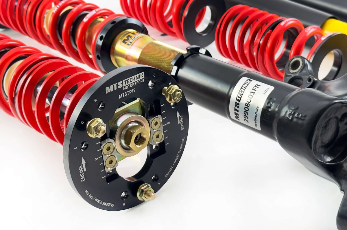 Street Coilover Kit w/ Camber Adjust Top Mounts (Gold) - Weld - In for BMW 3 Touring (E30) - MTS Technik UK - mtsgwbm82-bmw-3-touring-e30